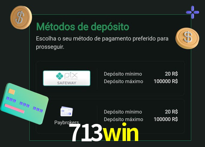 O cassino 713win oferece uma grande variedade de métodos de pagamento